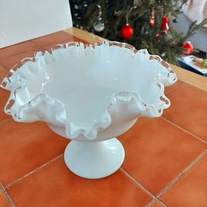 Fenton Silver Crest Compote Bowl